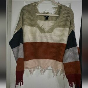 Cropped sweater shirt